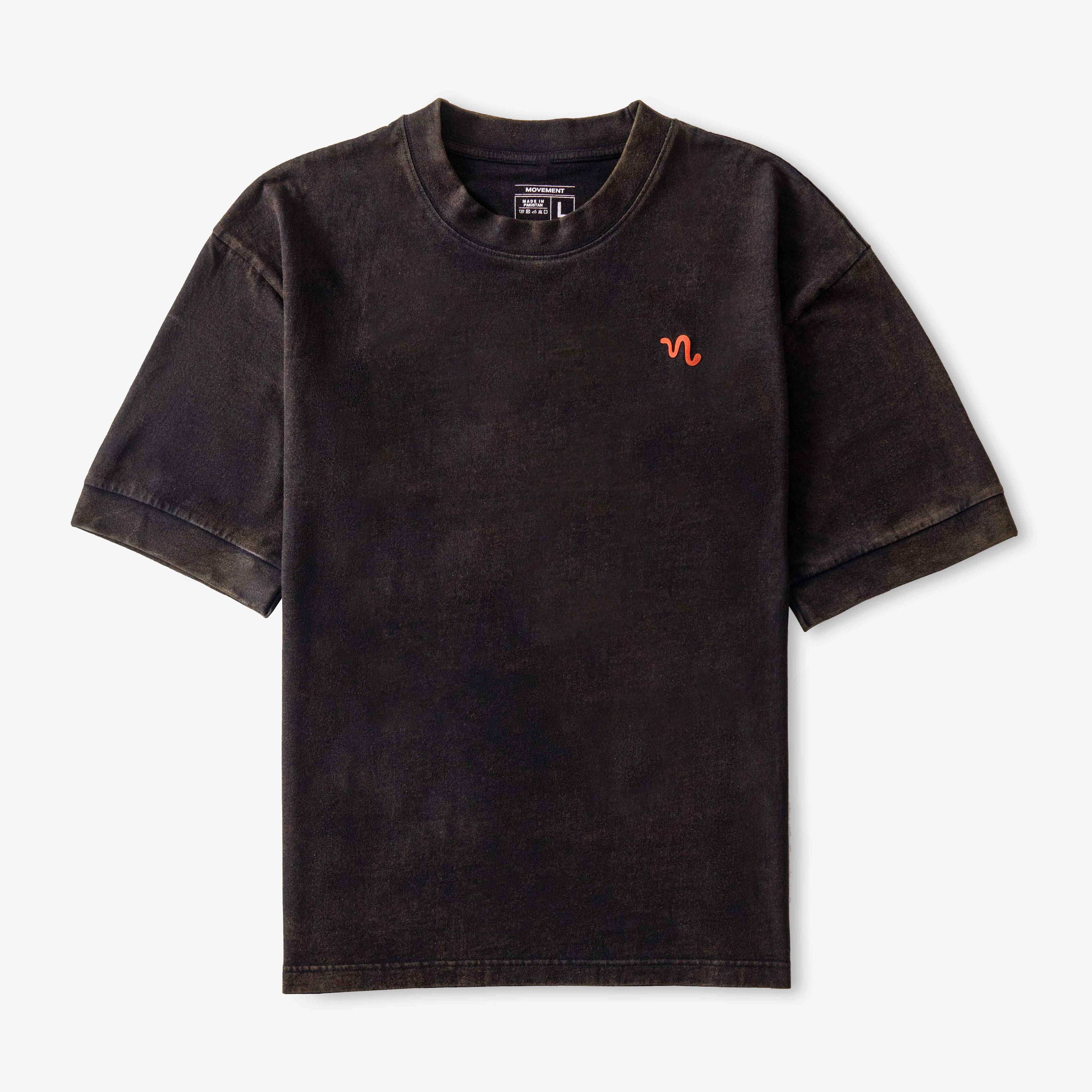 EXODUS Black Acid Wash Tee