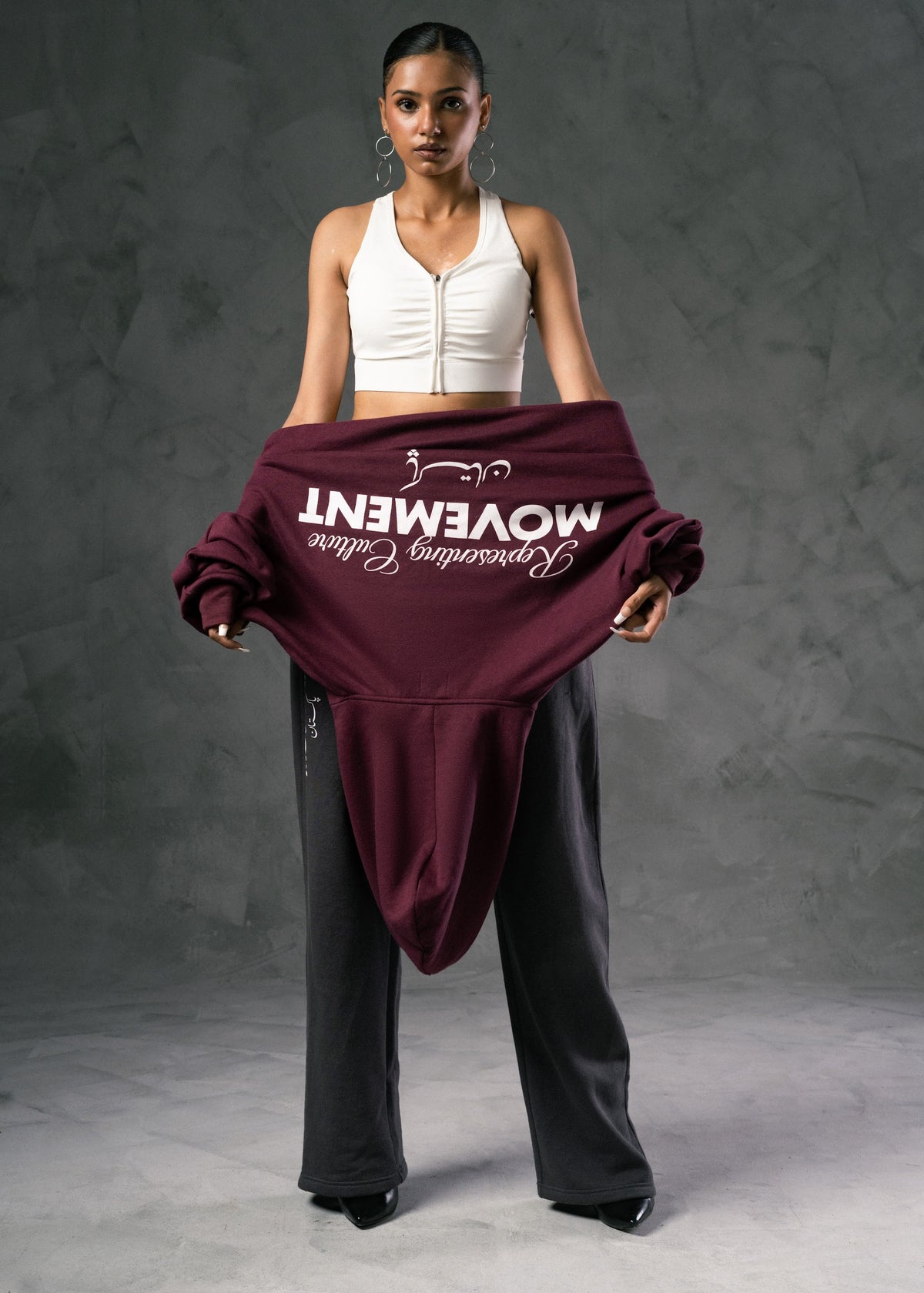 CORE ESSENTIAL HOODIE BURGUNDY