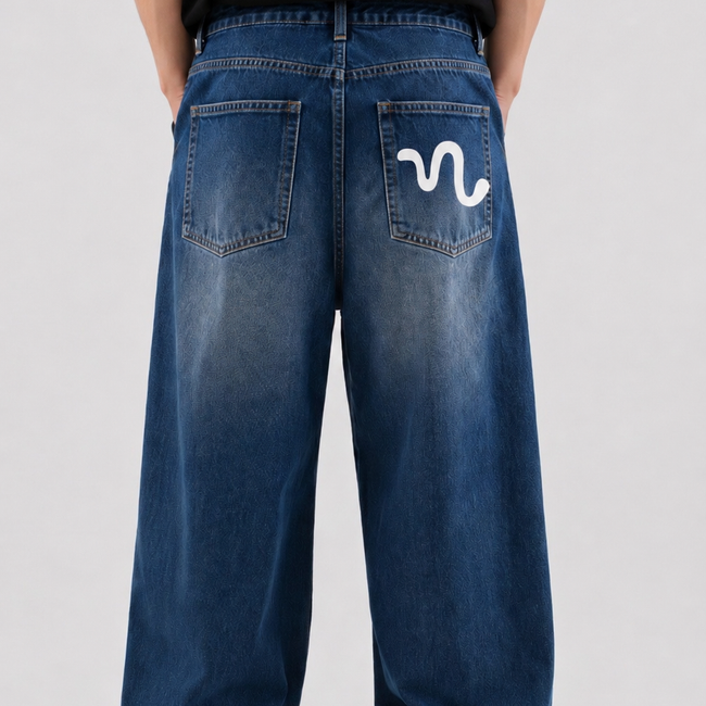Midnight Wash Baggy Denim