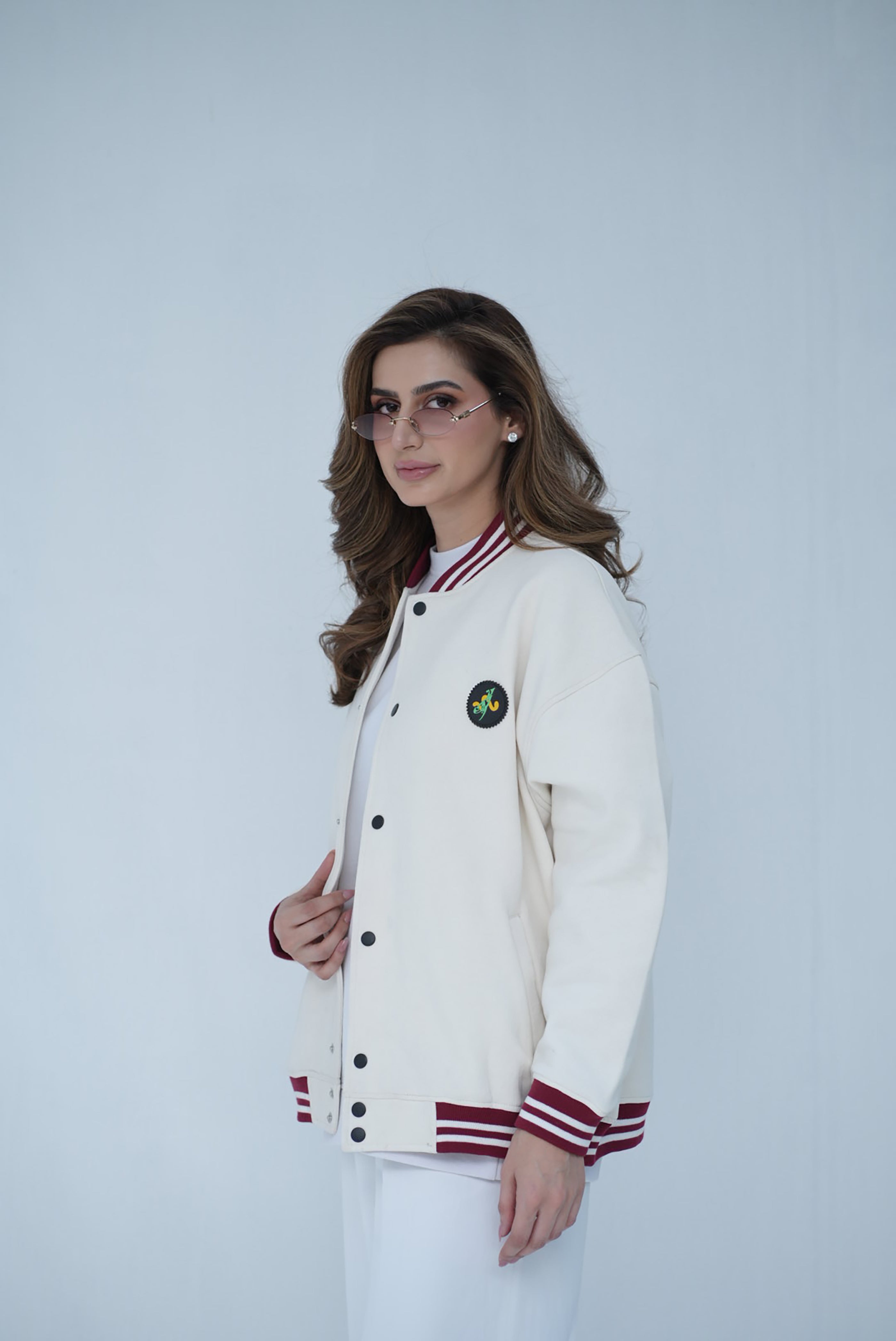 Tehreek Varsity Jacket (Off- White)