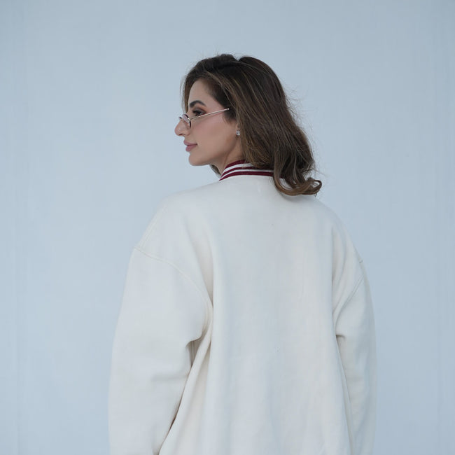 Tehreek Varsity Jacket (Off- White)