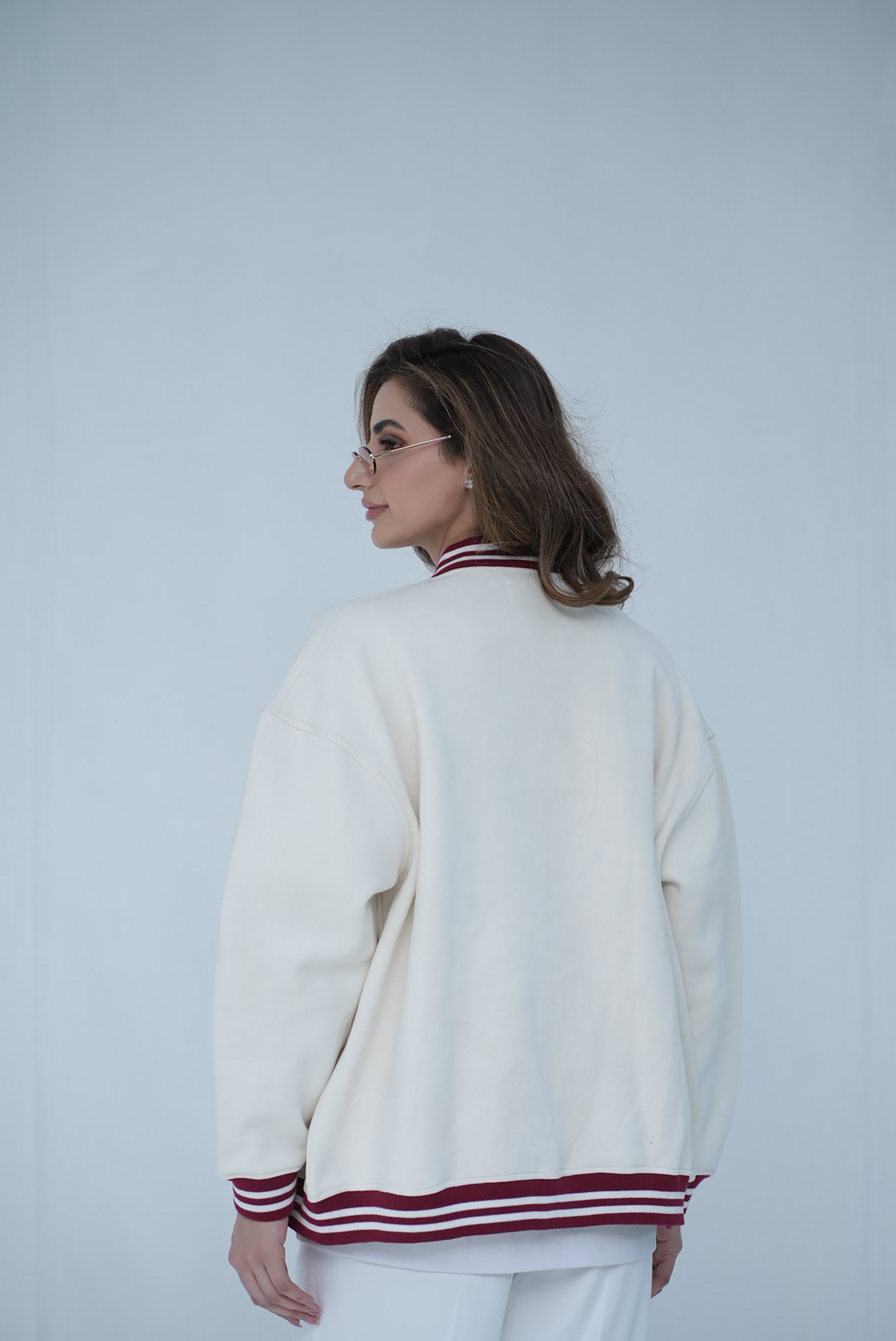 Tehreek Varsity Jacket (Off- White)