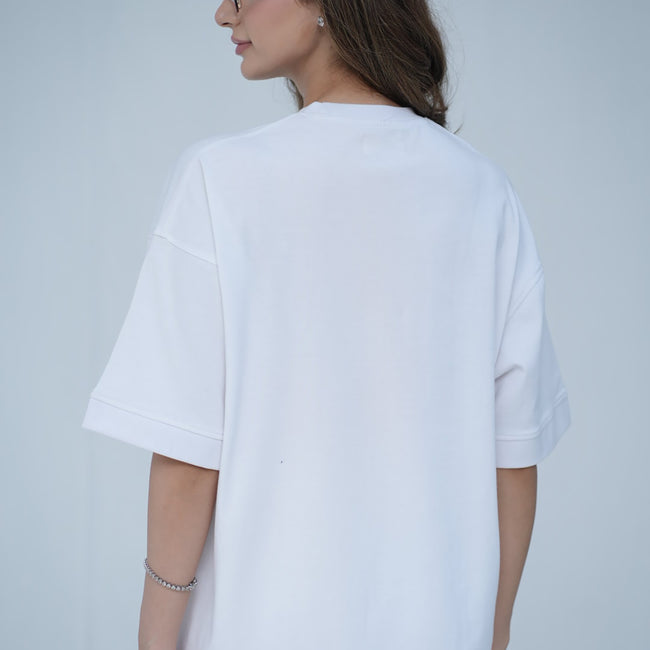 Tehreek — Classic Oversized Tee (White)