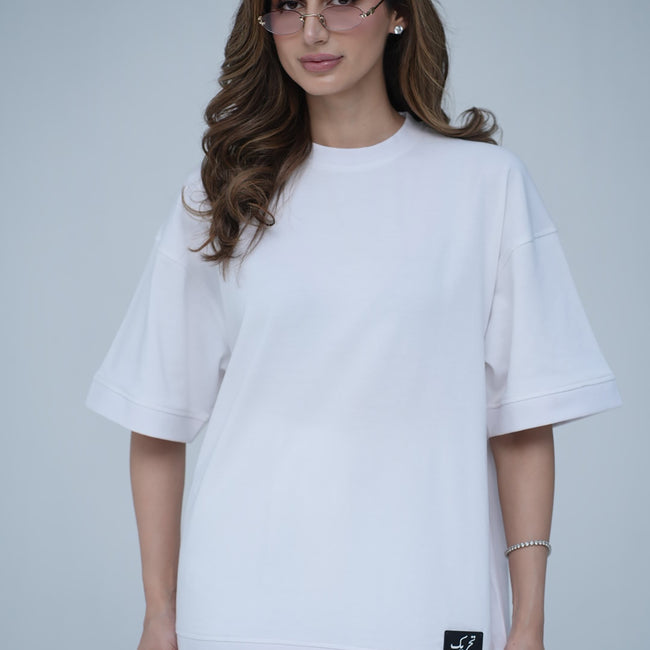 Tehreek — Classic Oversized Tee (White)