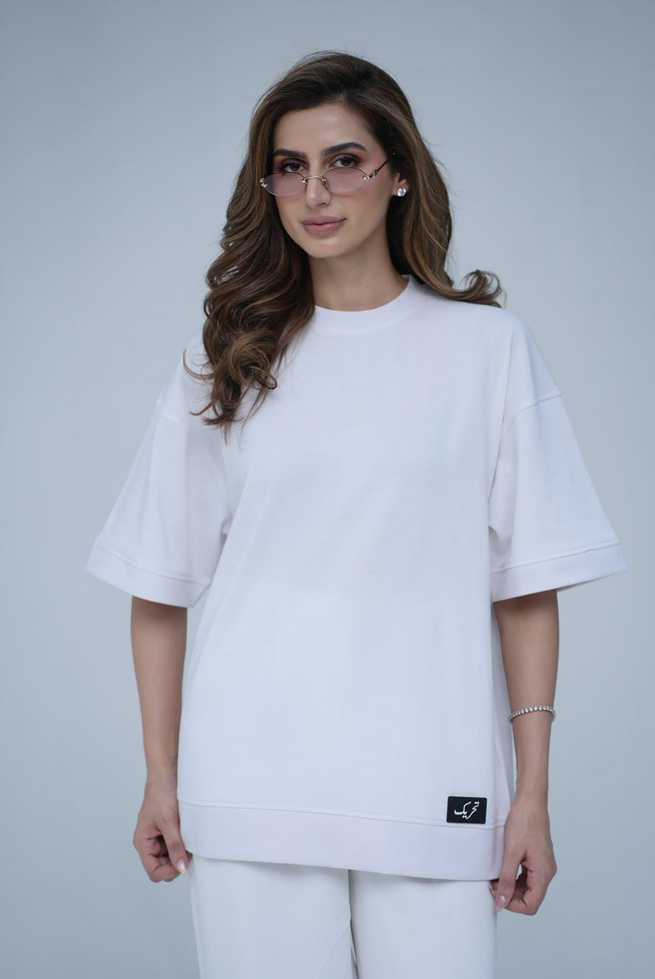 Tehreek — Classic Oversized Tee (White)