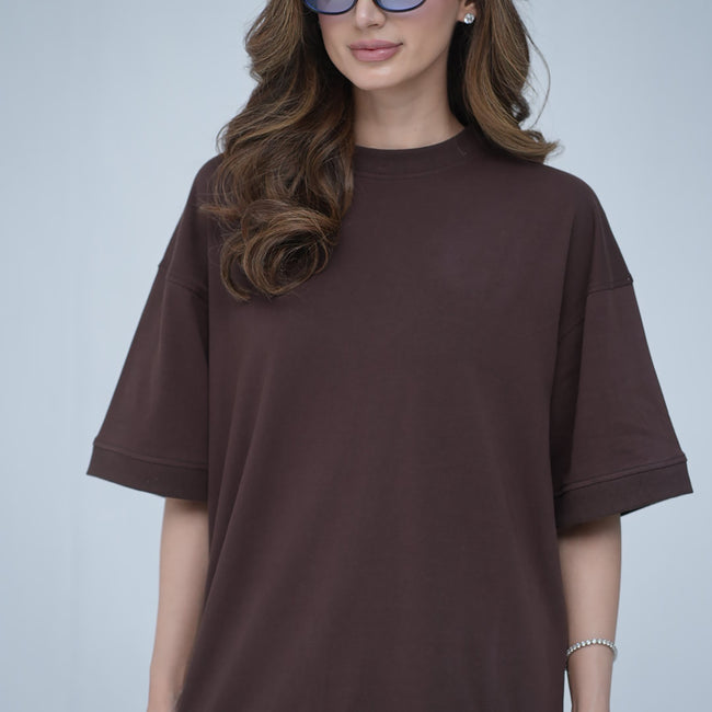 Tehreek — Classic Oversized Tee (Brown)