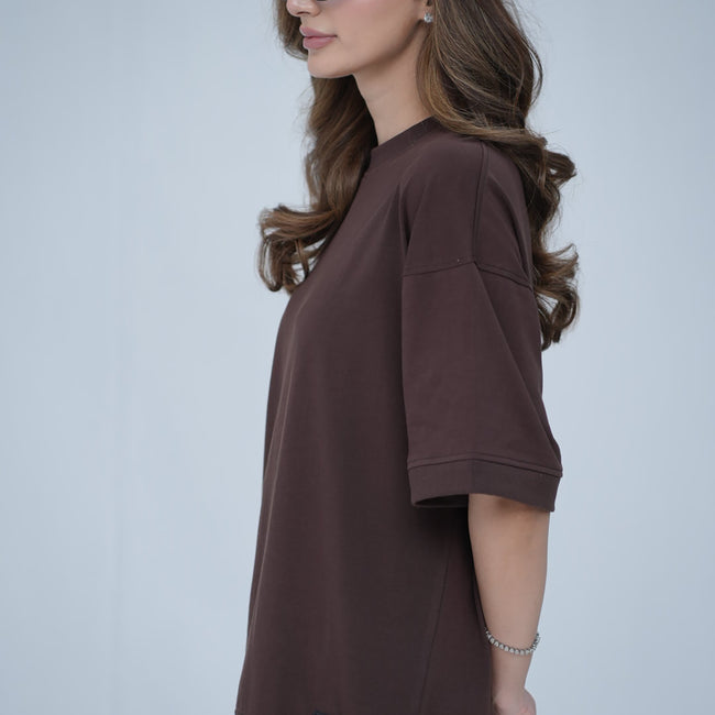 Tehreek — Classic Oversized Tee (Brown)