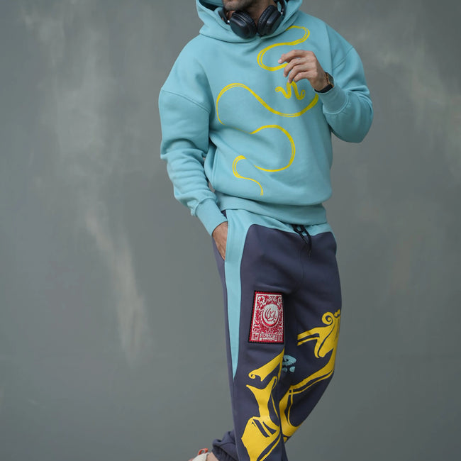 Calligraphy Patch Sweatpants