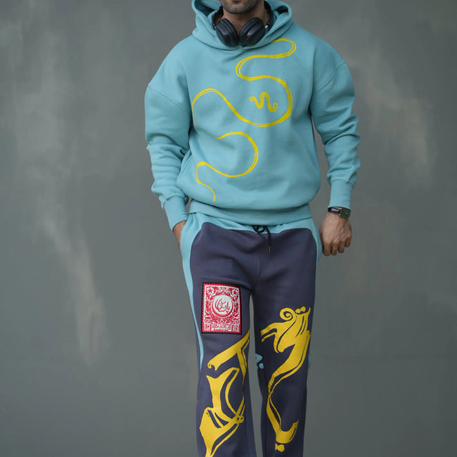 Calligraphy Patch Sweatpants