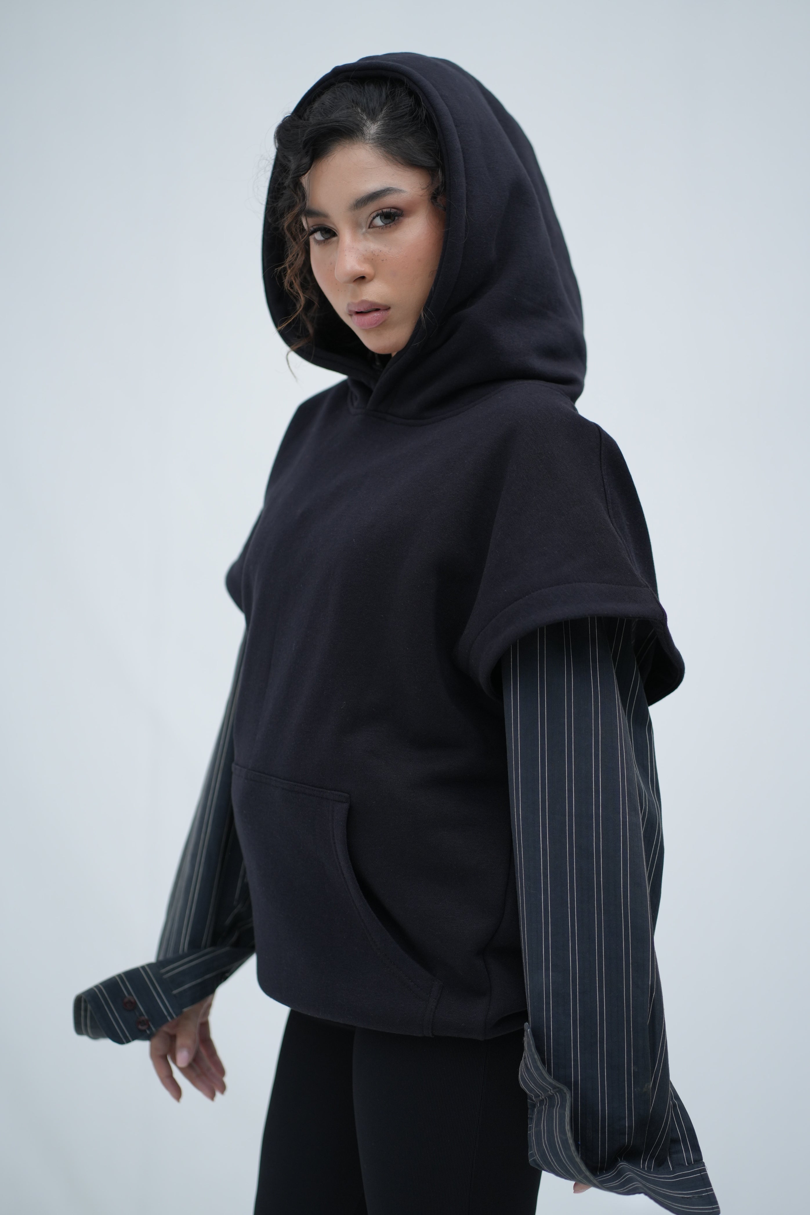 Tehreek — Sleeveless Hoodie (Black)