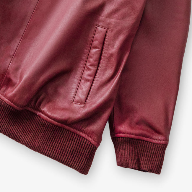 EXODUS Maroon Leather Jacket