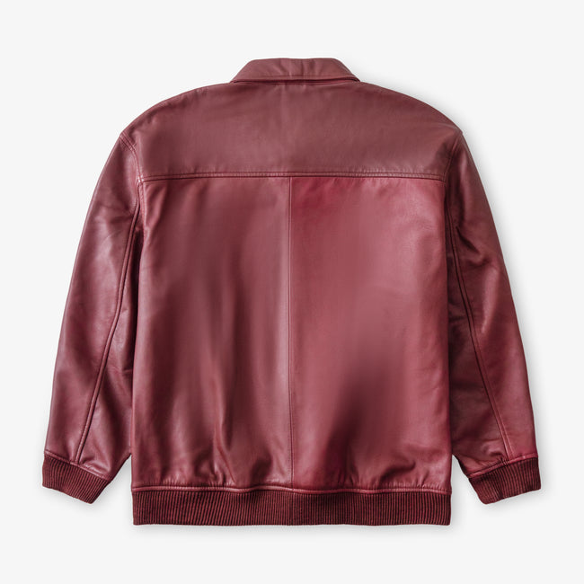 EXODUS Maroon Leather Jacket
