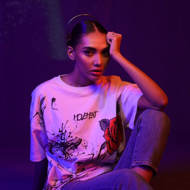 T-04: Splash and Rose Tee