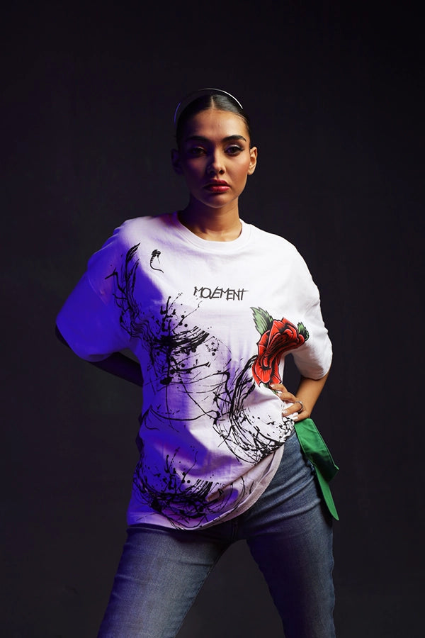 T-04: Splash and Rose Tee