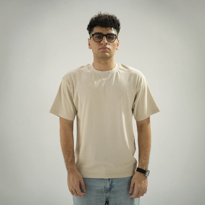 Basic Acid Wash Tee (Beige)