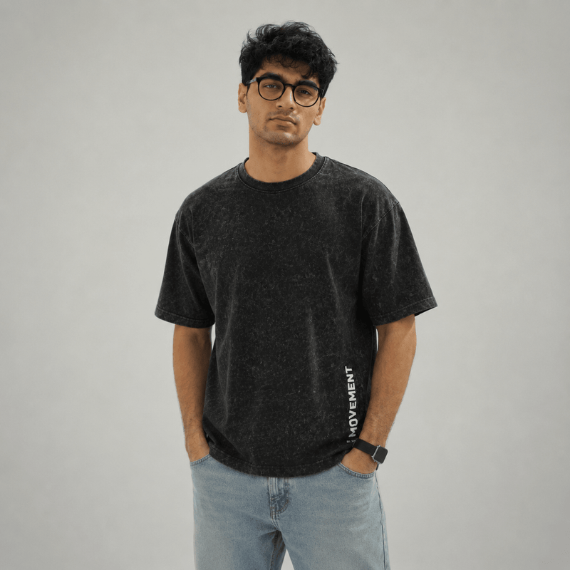 Basic Acid Wash Tee (Black)
