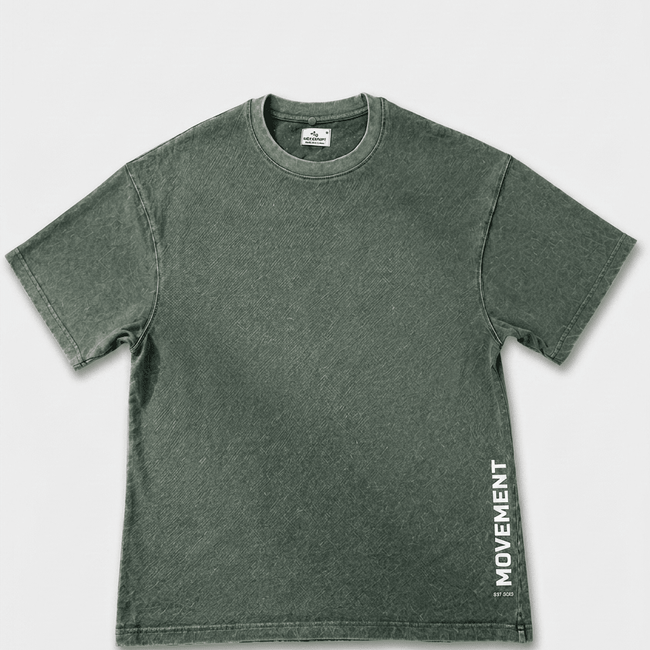 Basic Acid Wash Tee (Green) - Movement Store