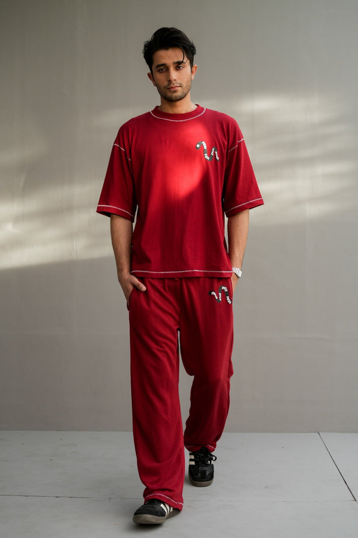 Chain Stitch Cord Set – Maroon - Movement Store