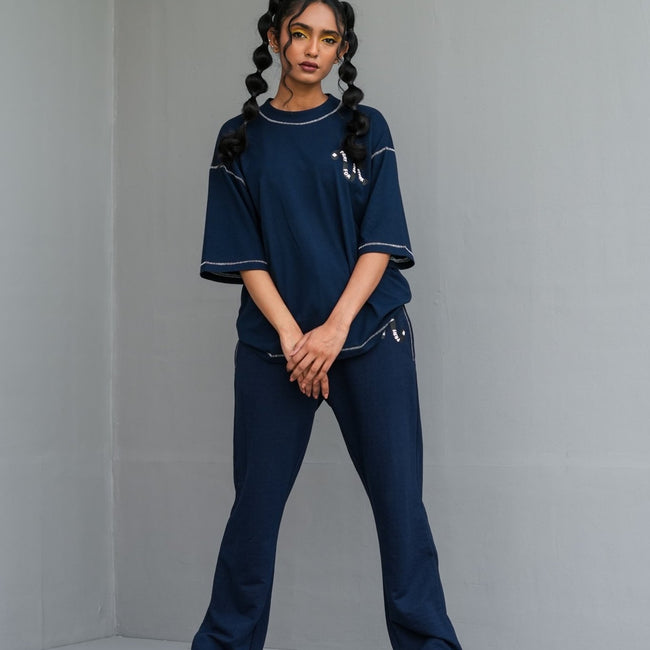 Chain Stitch Cord Set – Navy Blue - Movement Store