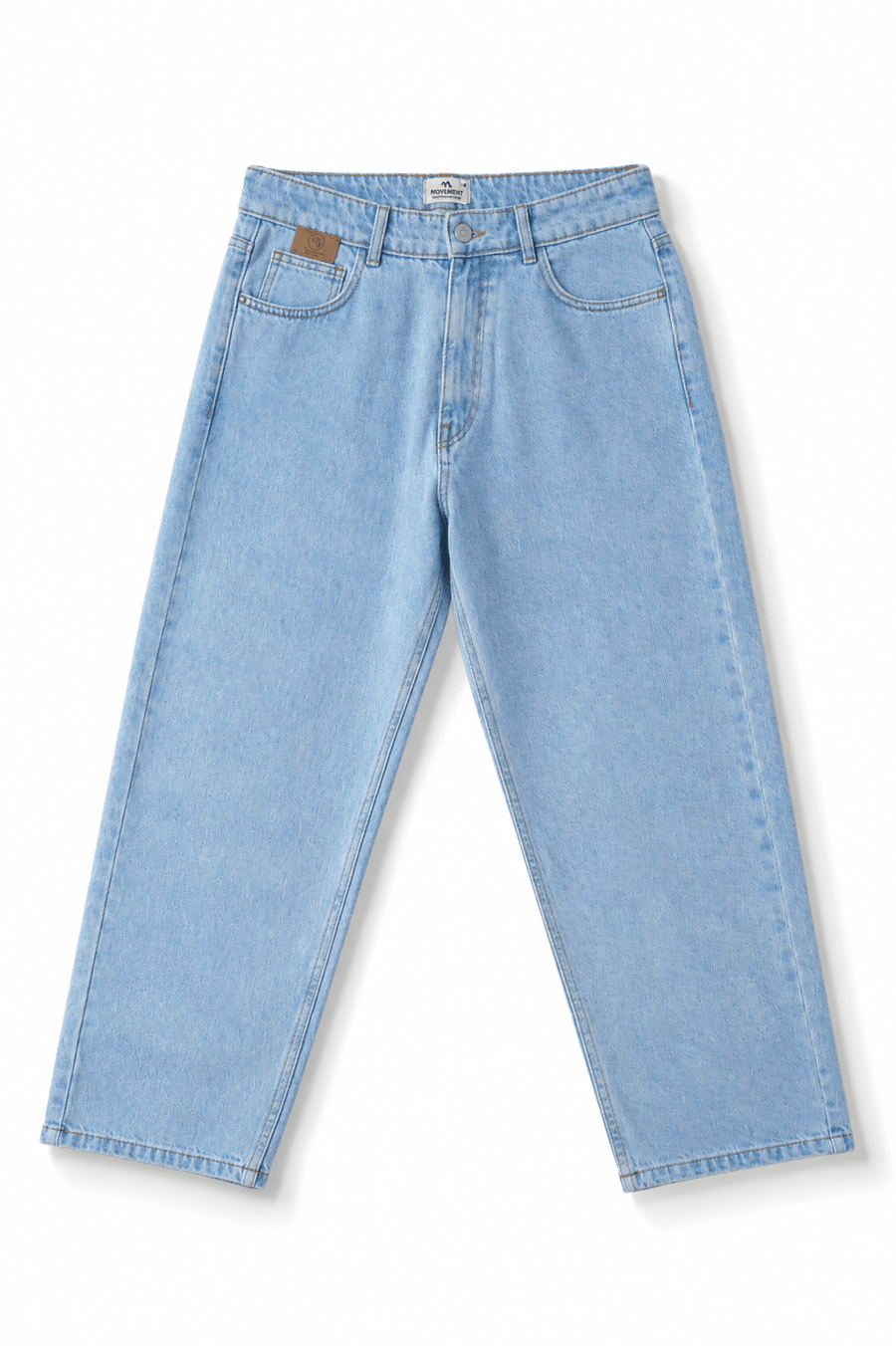 Classic Light Wash Baggy Denim Jeans