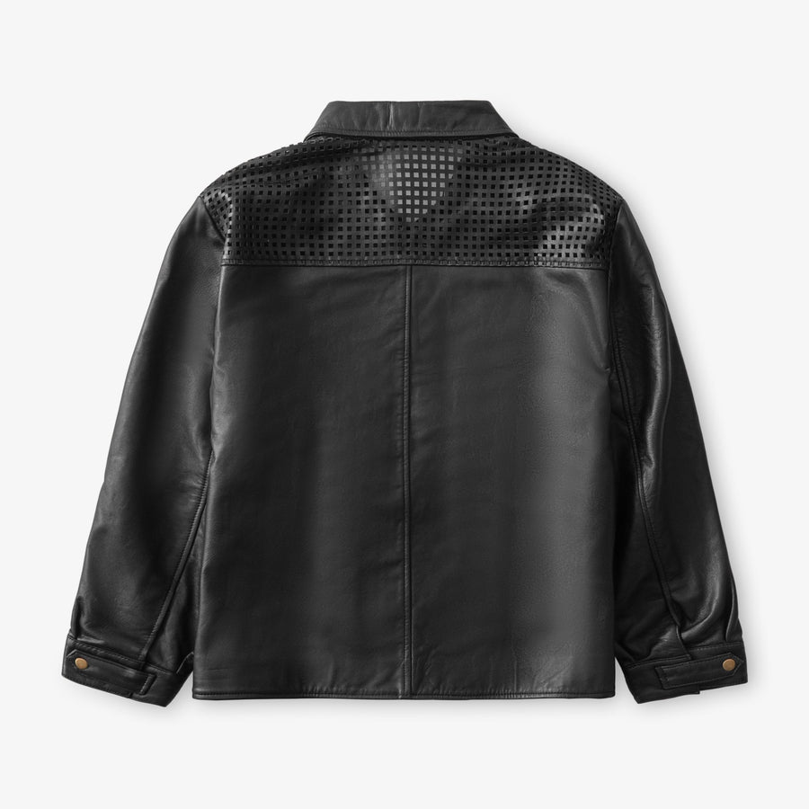 EXODUS Dark Tan Leather Jacket
