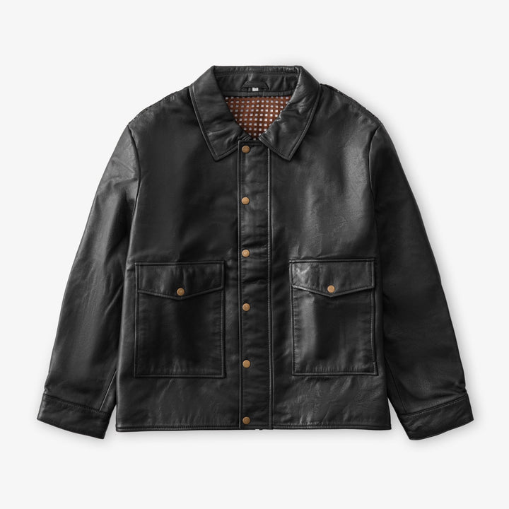 EXODUS Dark Tan Leather Jacket - Movement Store