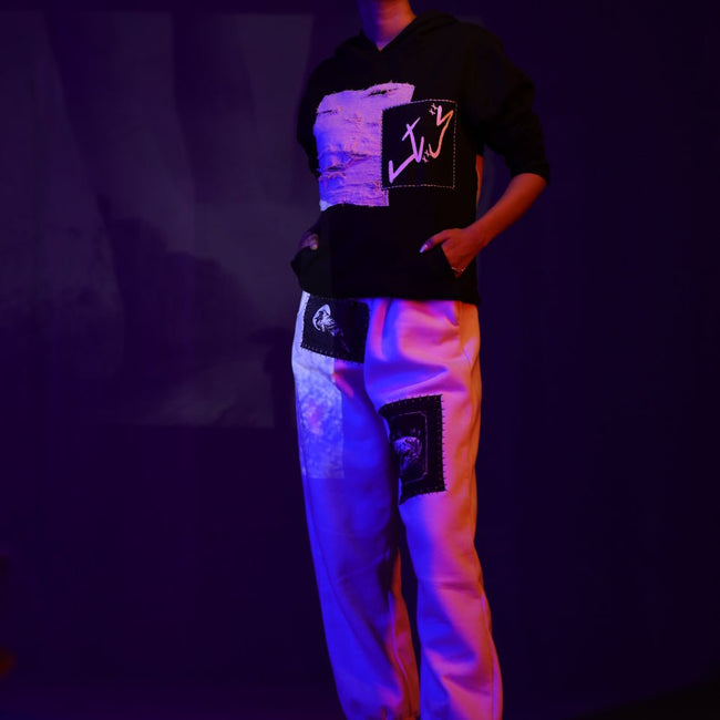 H-05: Angel hoodie Black - Movement Store