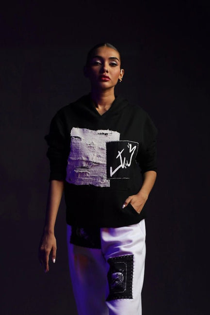 H-05: Angel hoodie Black - Movement Store