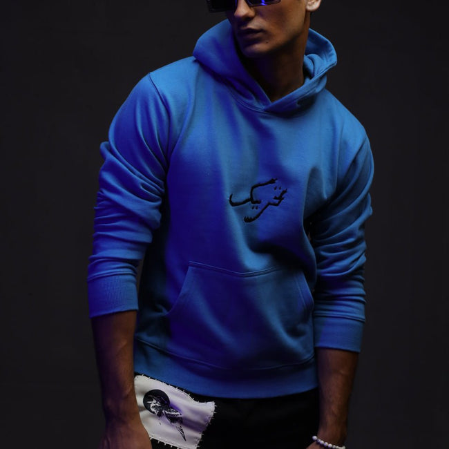 H-08: Basic Hoodie Blue - Movement Store