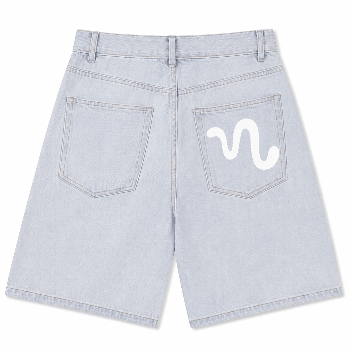 Ice Wash Denim Shorts