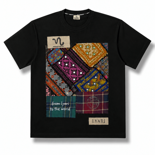 Lyari Balochi patch Tee - Movement Store