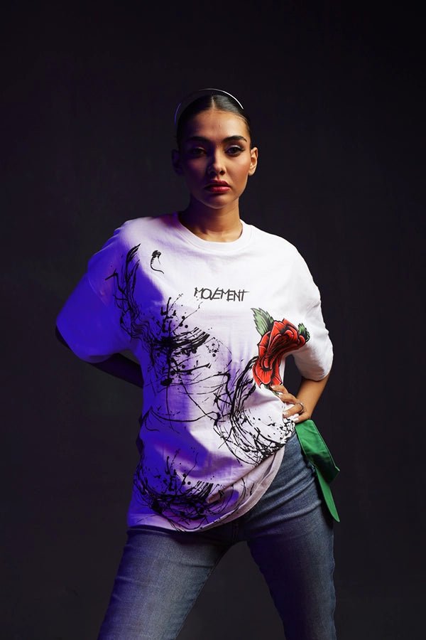 T-04: Splash and Rose Tee