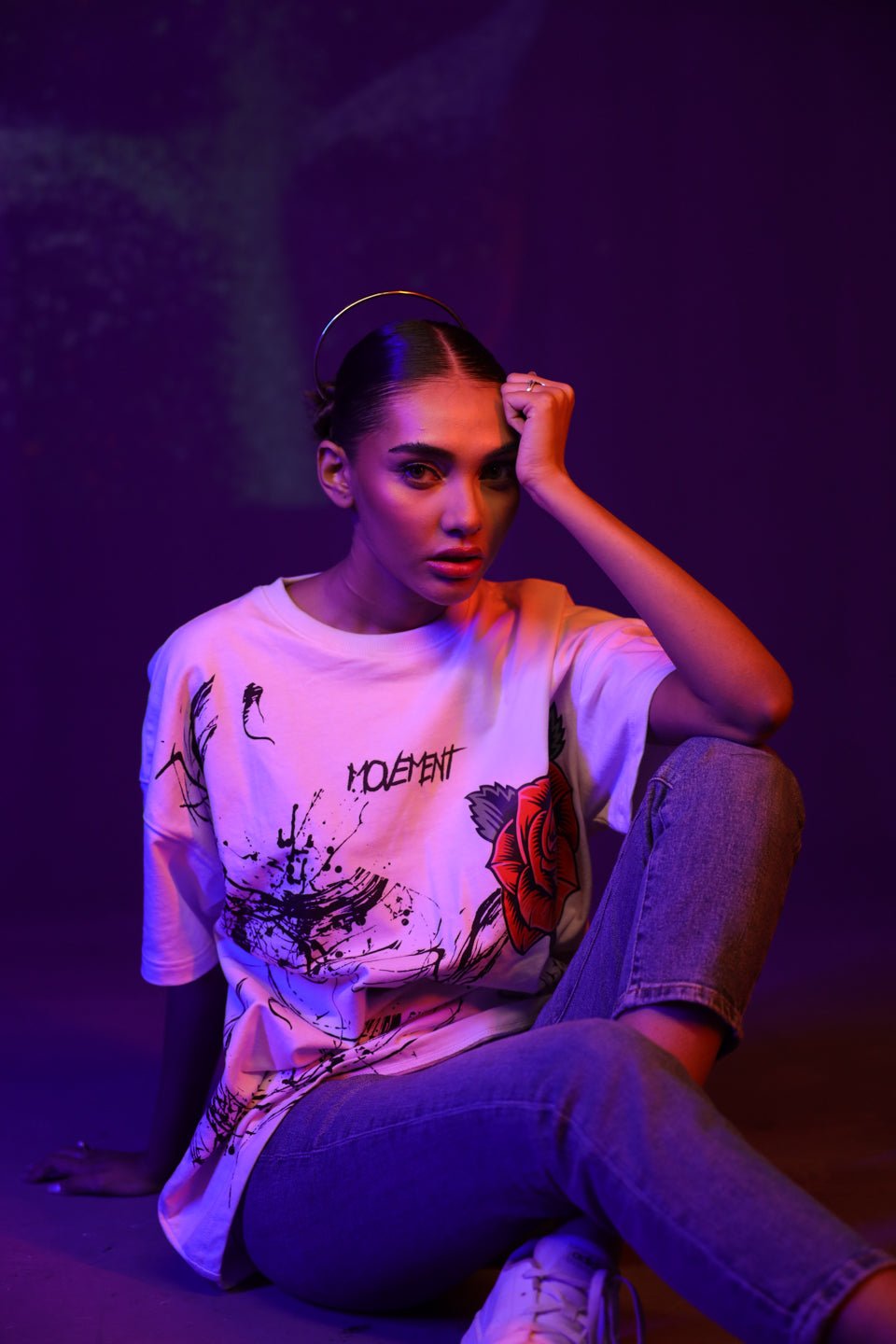 T-04: Splash and Rose Tee