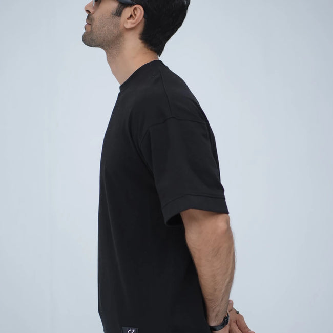 Tehreek — Classic Oversized Tee (Black) - Movement Store
