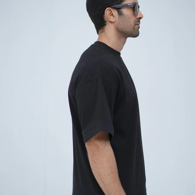 Tehreek — Classic Oversized Tee (Black) - Movement Store