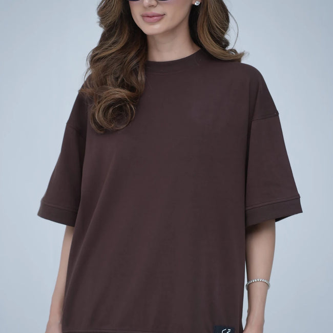 Tehreek — Classic Oversized Tee (Brown) - Movement Store