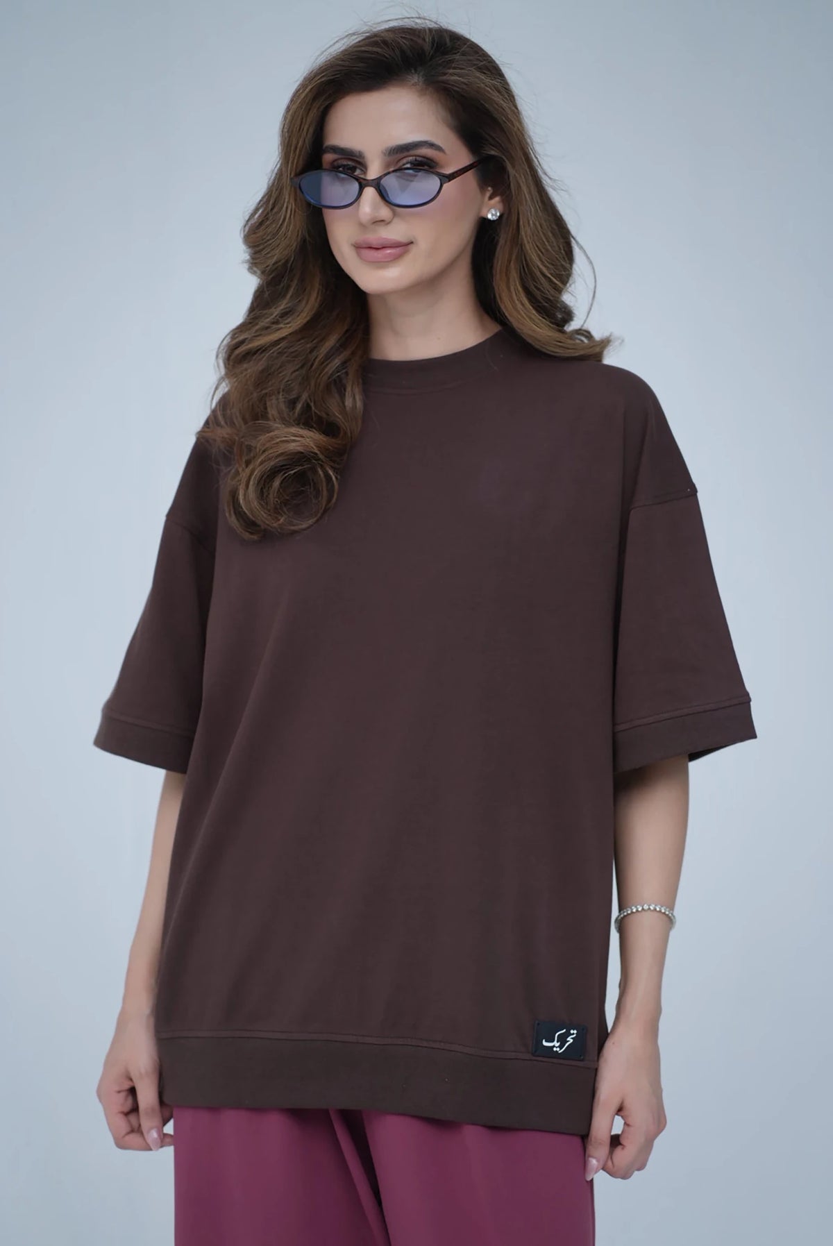 Tehreek — Classic Oversized Tee (Brown)