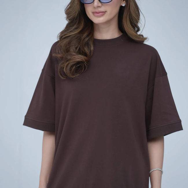 Tehreek — Classic Oversized Tee (Brown) - Movement Store