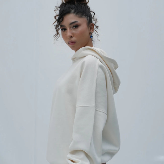 Tehreek — Relaxed Hoodie ( Off-White) - Movement Store