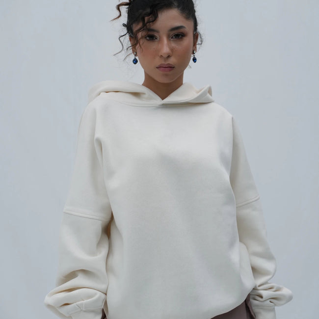 Tehreek — Relaxed Hoodie ( Off-White) - Movement Store