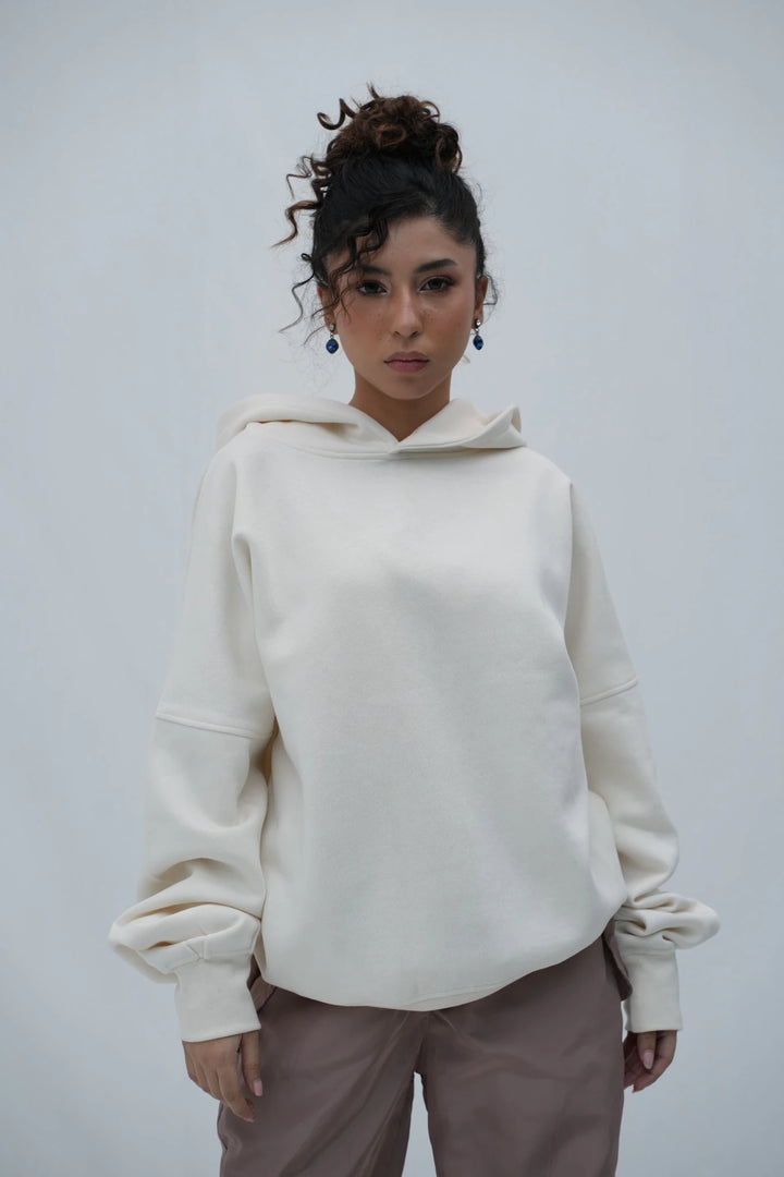 Tehreek — Relaxed Hoodie ( Off-White) - Movement Store