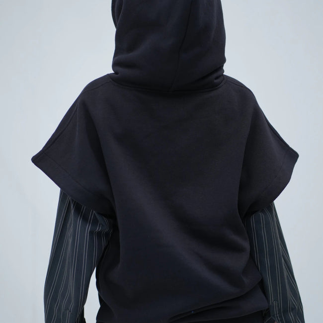 Tehreek — Sleeveless Hoodie (Black) - Movement Store