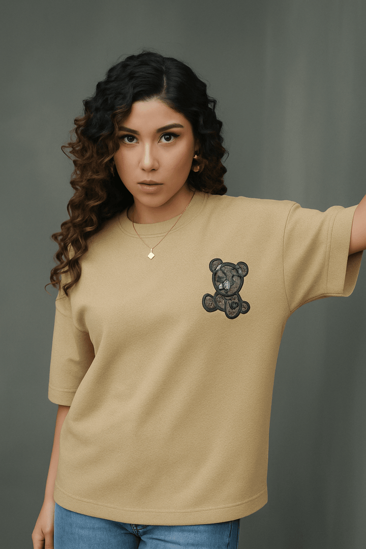 Tehreek — Teddy Tee (Beige) - Movement Store