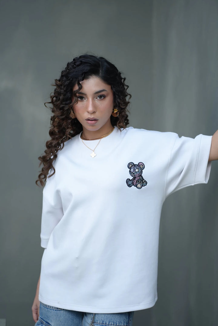 Tehreek — Teddy Tee (white) - Movement Store