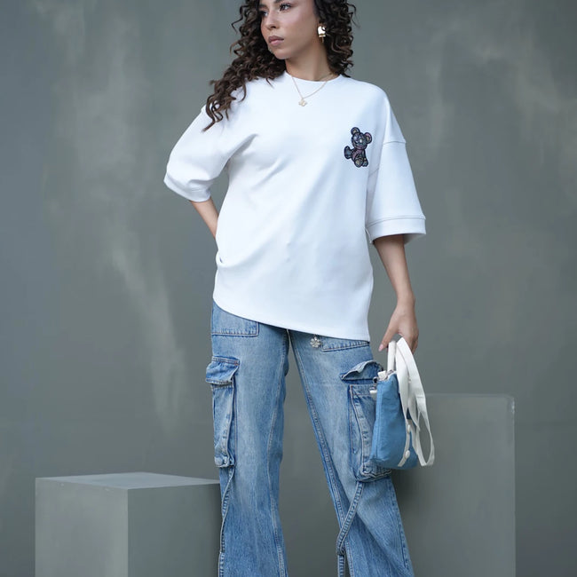 Tehreek — Teddy Tee (white) - Movement Store