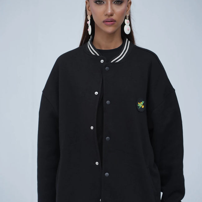 Tehreek Varsity Jacket (Black) - Movement Store