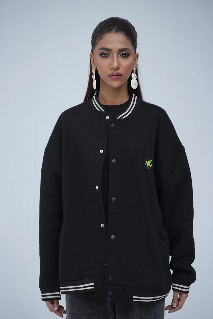 Tehreek Varsity Jacket (Black) - Movement Store