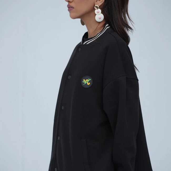 Tehreek Varsity Jacket (Black) - Movement Store