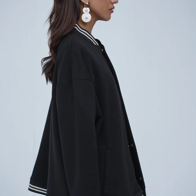 Tehreek Varsity Jacket (Black) - Movement Store